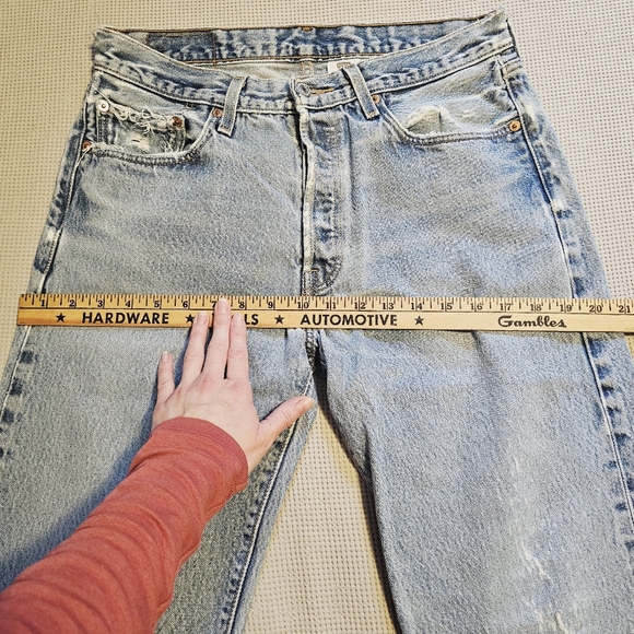 Levis | Worn In Vintage 501 Cotton Straight Leg Jeans Size 33 - Picture 11 of 13